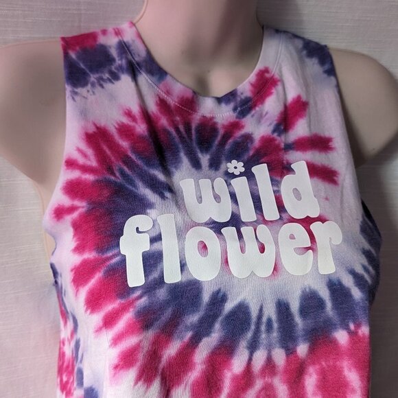 Wildflower‎ Tie-dye Crop Tank (Hand-dyed) - Picture 3 of 5
